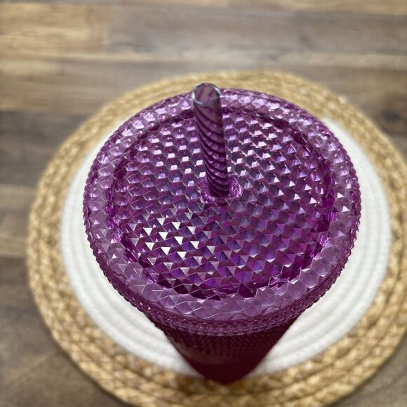 Starbucks Walt Disney 50th Anniversary Pink Studded Tumbler with Straw 24oz - Picture 6 of 7